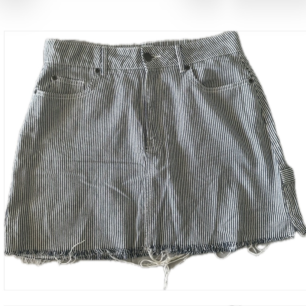 RVCA Striped Denim Mini Skirt